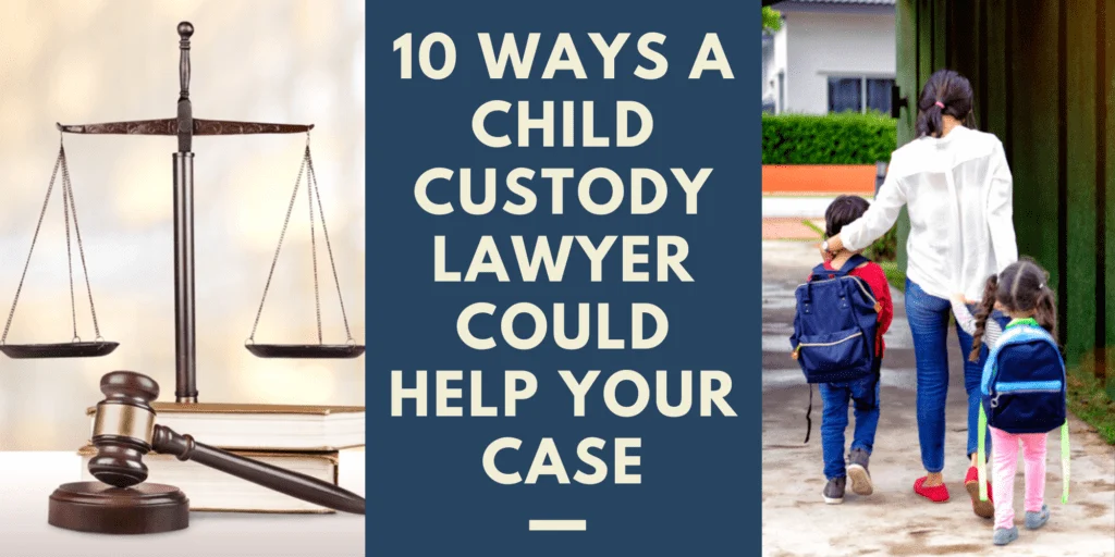A woman and two children walk away, with legal scales and text about child custody; Indiana law firm focus.| Webster & Garino, LLC | Indiana Law Firm serving Hamilton County