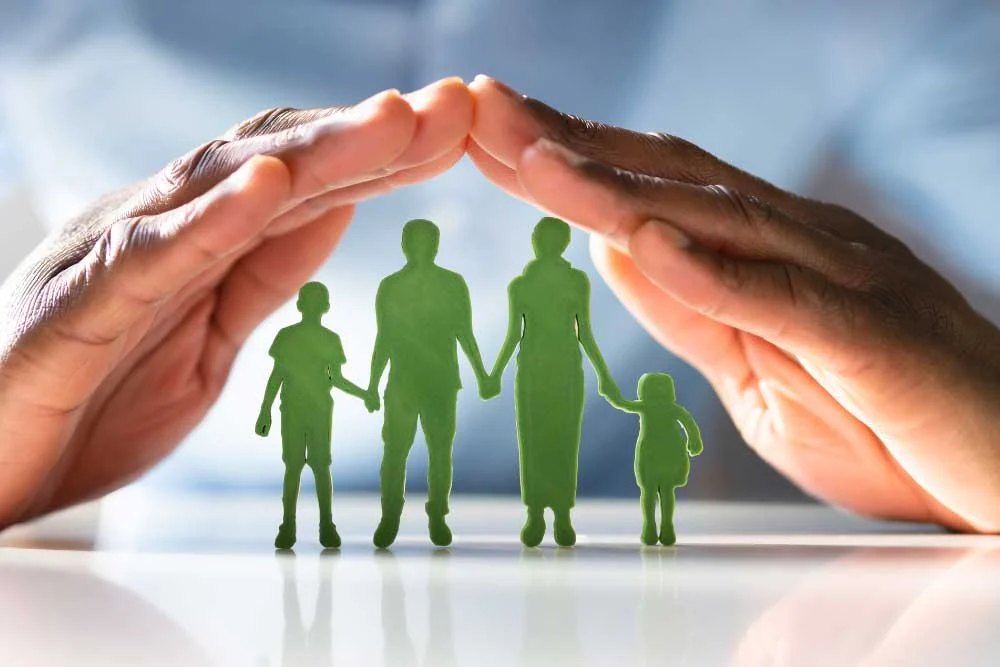 Family Law Attorney Zionsville, IN | Compassionate Legal Support Protective hands over a family, representing CHINS and DCS defense in Indiana